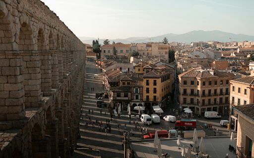 Historic Segovia Aqueduct Overlooking Cityscape from Chrome web store to be run with OffiDocs Chromium online Historic Segovia Aqueduct Overlooking Cityscape from Chrome web store to be run with OffiDocs Chromium online