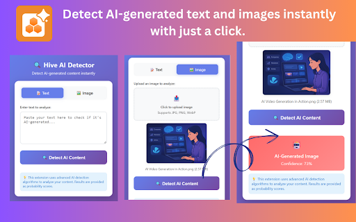 HIVE AI Detector for Chrome from Chrome web store to be run with OffiDocs Chromium online HIVE AI Detector for Chrome from Chrome web store to be run with OffiDocs Chromium online