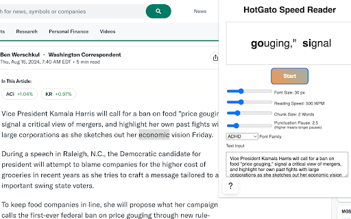 HotGato Speed Reader from Chrome web store to be run with OffiDocs Chromium online HotGato Speed Reader from Chrome web store to be run with OffiDocs Chromium online