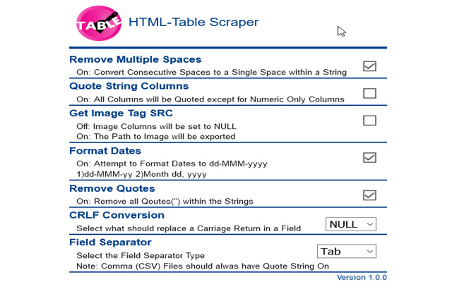 HTML Table Scraper from Chrome web store to be run with OffiDocs Chromium online HTML Table Scraper from Chrome web store to be run with OffiDocs Chromium online
