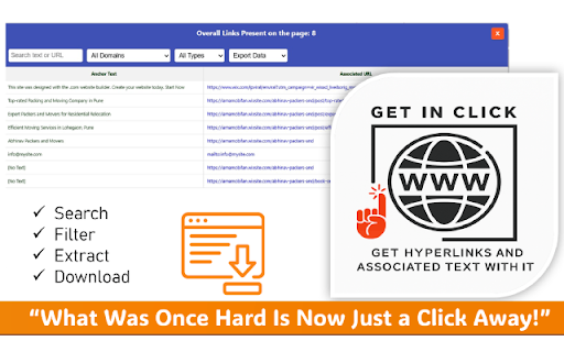 Hyperlink Extractor from Chrome web store to be run with OffiDocs Chromium online Hyperlink Extractor from Chrome web store to be run with OffiDocs Chromium online