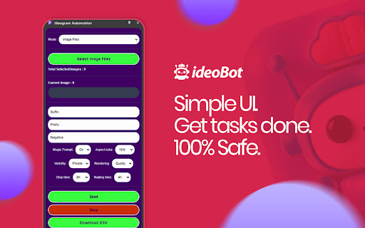 Ideobot: Ideogram Ai bulk image genaration Automation from Chrome web store to be run with OffiDocs Chromium online Ideobot: Ideogram Ai bulk image genaration Automation from Chrome web store to be run with OffiDocs Chromium online