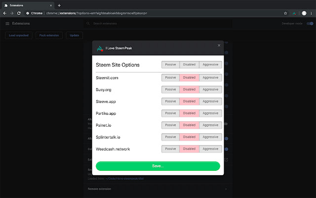 I Love SteemPeak from Chrome web store to be run with OffiDocs Chromium online I Love SteemPeak from Chrome web store to be run with OffiDocs Chromium online