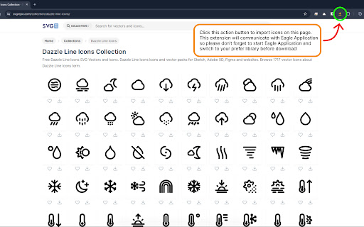 Import svgrepo to Eagle from Chrome web store to be run with OffiDocs Chromium online Import svgrepo to Eagle from Chrome web store to be run with OffiDocs Chromium online