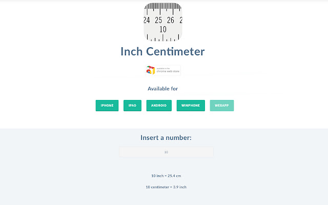 Inch Centimeter from Chrome web store to be run with OffiDocs Chromium online Inch Centimeter from Chrome web store to be run with OffiDocs Chromium online