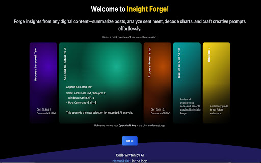 Insight Forge from Chrome web store to be run with OffiDocs Chromium online Insight Forge from Chrome web store to be run with OffiDocs Chromium online