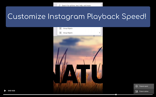 Instagram Playspeed Changer from Chrome web store to be run with OffiDocs Chromium online Instagram Playspeed Changer from Chrome web store to be run with OffiDocs Chromium online