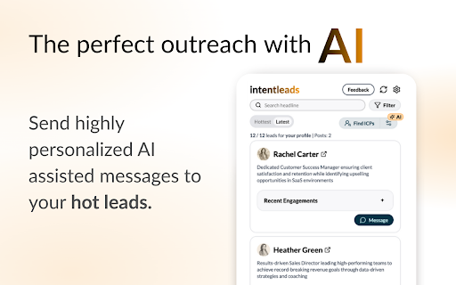 intentleads Engagement based LinkedIn Leads PREVIEW from Chrome web store to be run with OffiDocs Chromium online intentleads Engagement based LinkedIn Leads PREVIEW from Chrome web store to be run with OffiDocs Chromium online