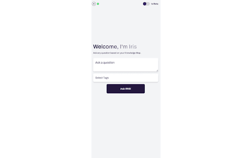 IRIS AI Browser Extension from Chrome web store to be run with OffiDocs Chromium online IRIS AI Browser Extension from Chrome web store to be run with OffiDocs Chromium online
