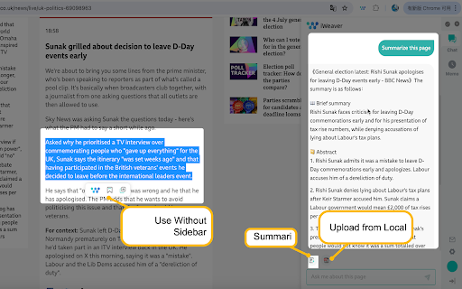 iWeaver AISummarize YouTube, PDF and Web Articles. from Chrome web store to be run with OffiDocs Chromium online iWeaver AISummarize YouTube, PDF and Web Articles. from Chrome web store to be run with OffiDocs Chromium online