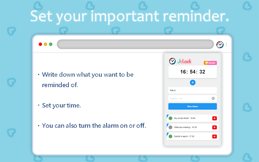 Jclock from Chrome web store to be run with OffiDocs Chromium online Jclock from Chrome web store to be run with OffiDocs Chromium online