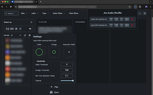 Jira Audio Shuffle from Chrome web store to be run with OffiDocs Chromium online Jira Audio Shuffle from Chrome web store to be run with OffiDocs Chromium online