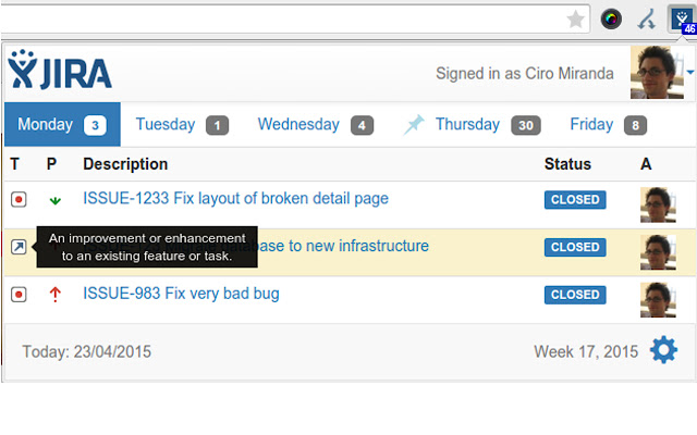 Jira Watcher from Chrome web store to be run with OffiDocs Chromium online Jira Watcher from Chrome web store to be run with OffiDocs Chromium online