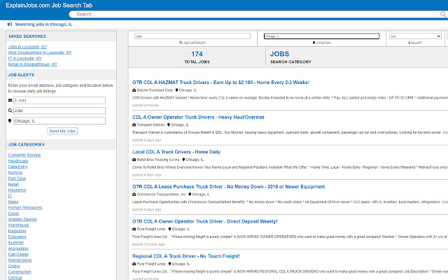 Job Search Home Tab by ExplainJobs.com from Chrome web store to be run with OffiDocs Chromium online Job Search Home Tab by ExplainJobs.com from Chrome web store to be run with OffiDocs Chromium online