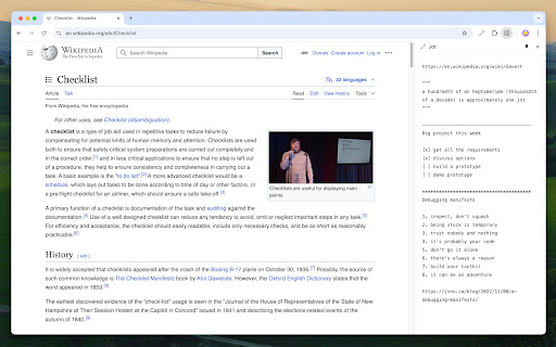 Jot from Chrome web store to be run with OffiDocs Chromium online Jot from Chrome web store to be run with OffiDocs Chromium online