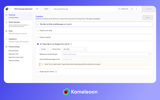 Kameleoon Graphical Editor from Chrome web store to be run with OffiDocs Chromium online Kameleoon Graphical Editor from Chrome web store to be run with OffiDocs Chromium online
