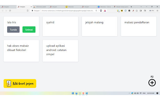 Kerjaan from Chrome web store to be run with OffiDocs Chromium online Kerjaan from Chrome web store to be run with OffiDocs Chromium online