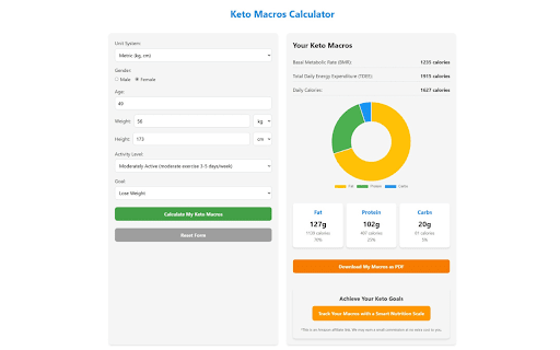 Keto Macros from Chrome web store to be run with OffiDocs Chromium online Keto Macros from Chrome web store to be run with OffiDocs Chromium online