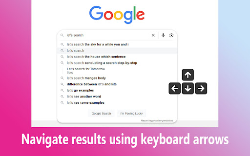 Keyboard Navigation Fix for Google Search from Chrome web store to be run with OffiDocs Chromium online Keyboard Navigation Fix for Google Search from Chrome web store to be run with OffiDocs Chromium online