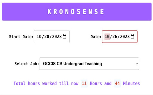KronoSense from Chrome web store to be run with OffiDocs Chromium online KronoSense from Chrome web store to be run with OffiDocs Chromium online