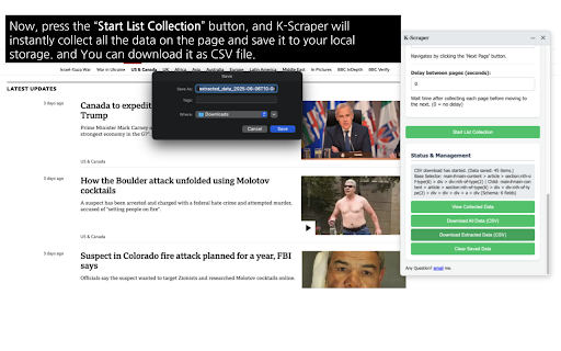 웹 데이터 수집기 (K Scraper) from Chrome web store to be run with OffiDocs Chromium online 웹 데이터 수집기 (K Scraper) from Chrome web store to be run with OffiDocs Chromium online