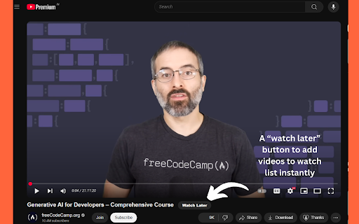 LaterTube Save, Tag and Watch YouTube Later from Chrome web store to be run with OffiDocs Chromium online LaterTube Save, Tag and Watch YouTube Later from Chrome web store to be run with OffiDocs Chromium online
