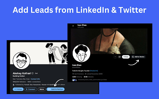 Leads to Notion from Chrome web store to be run with OffiDocs Chromium online Leads to Notion from Chrome web store to be run with OffiDocs Chromium online