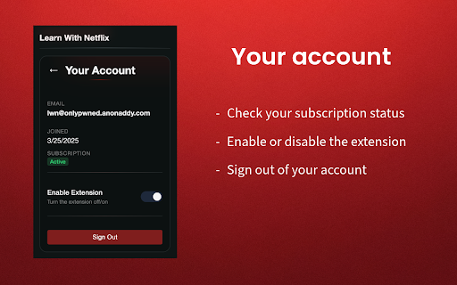 Learn With Netflix from Chrome web store to be run with OffiDocs Chromium online Learn With Netflix from Chrome web store to be run with OffiDocs Chromium online