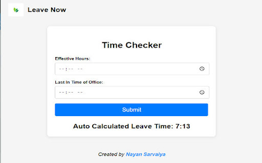 Leave Now from Chrome web store to be run with OffiDocs Chromium online Leave Now from Chrome web store to be run with OffiDocs Chromium online