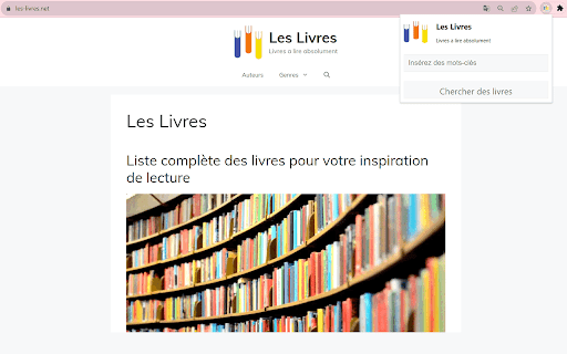 Les Livres from Chrome web store to be run with OffiDocs Chromium online Les Livres from Chrome web store to be run with OffiDocs Chromium online