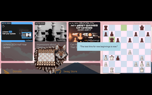 Lichess Virtual Pet with Quotes from Chrome web store to be run with OffiDocs Chromium online Lichess Virtual Pet with Quotes from Chrome web store to be run with OffiDocs Chromium online