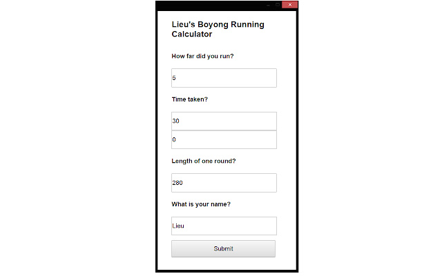 Lieus Running Calculator from Chrome web store to be run with OffiDocs Chromium online Lieus Running Calculator from Chrome web store to be run with OffiDocs Chromium online