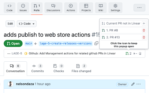 Linear and github extension from Chrome web store to be run with OffiDocs Chromium online Linear and github extension from Chrome web store to be run with OffiDocs Chromium online