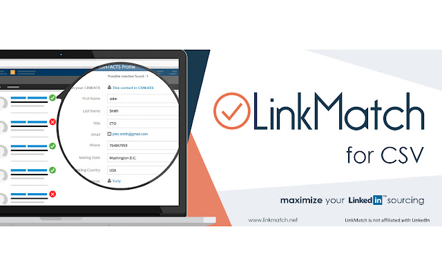 LinkMatch For CSV from Chrome web store to be run with OffiDocs Chromium online LinkMatch For CSV from Chrome web store to be run with OffiDocs Chromium online