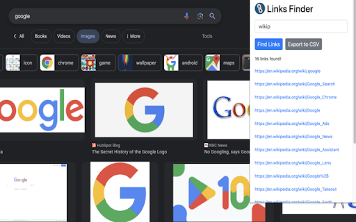 Links Finder from Chrome web store to be run with OffiDocs Chromium online Links Finder from Chrome web store to be run with OffiDocs Chromium online