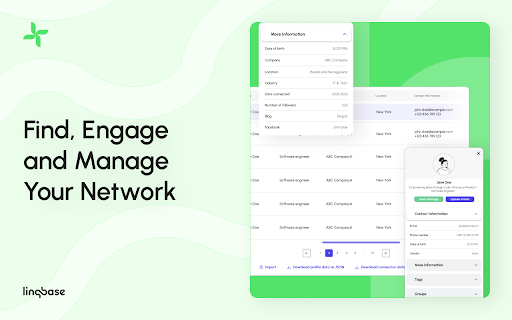 Linqbase LinkedIn CRM Outreach from Chrome web store to be run with OffiDocs Chromium online Linqbase LinkedIn CRM Outreach from Chrome web store to be run with OffiDocs Chromium online