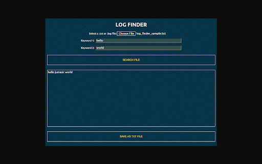 Log Finder from Chrome web store to be run with OffiDocs Chromium online Log Finder from Chrome web store to be run with OffiDocs Chromium online