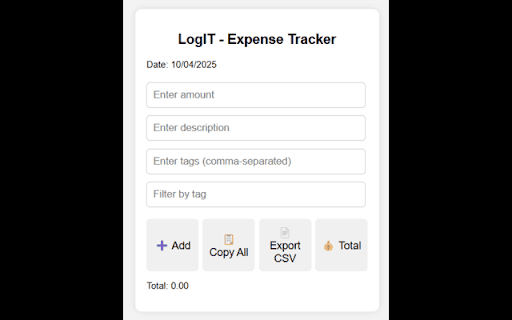 LogIT from Chrome web store to be run with OffiDocs Chromium online LogIT from Chrome web store to be run with OffiDocs Chromium online