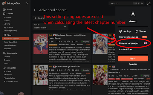 MangaDex helpers from Chrome web store to be run with OffiDocs Chromium online MangaDex helpers from Chrome web store to be run with OffiDocs Chromium online