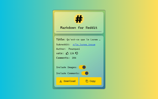 Markdown for Reddit from Chrome web store to be run with OffiDocs Chromium online Markdown for Reddit from Chrome web store to be run with OffiDocs Chromium online