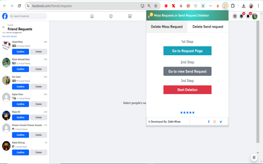 Mass friend request or send req Deletor 2024 from Chrome web store to be run with OffiDocs Chromium online Mass friend request or send req Deletor 2024 from Chrome web store to be run with OffiDocs Chromium online
