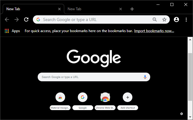 Material Deep Black Theme from Chrome web store to be run with OffiDocs Chromium online Material Deep Black Theme from Chrome web store to be run with OffiDocs Chromium online