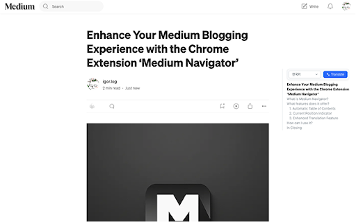 Medium Navigator from Chrome web store to be run with OffiDocs Chromium online Medium Navigator from Chrome web store to be run with OffiDocs Chromium online