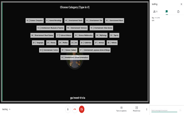 Meet Trivia from Chrome web store to be run with OffiDocs Chromium online Meet Trivia from Chrome web store to be run with OffiDocs Chromium online