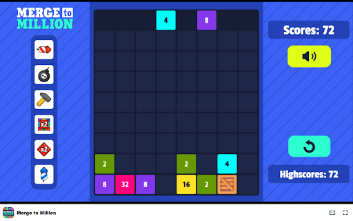 Merge to Million Merge blocks to reach one million! from Chrome web store to be run with OffiDocs Chromium online Merge to Million Merge blocks to reach one million! from Chrome web store to be run with OffiDocs Chromium online