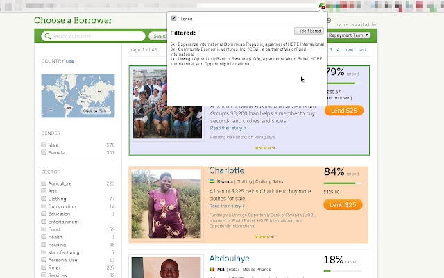 MFI Filter for Kiva from Chrome web store to be run with OffiDocs Chromium online MFI Filter for Kiva from Chrome web store to be run with OffiDocs Chromium online