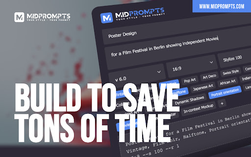 MidPromptsYour Midjourney Prompt Organizer from Chrome web store to be run with OffiDocs Chromium online MidPromptsYour Midjourney Prompt Organizer from Chrome web store to be run with OffiDocs Chromium online
