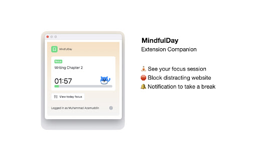 MindfulDay Extension from Chrome web store to be run with OffiDocs Chromium online MindfulDay Extension from Chrome web store to be run with OffiDocs Chromium online