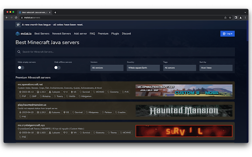 Minecraft Servers from Chrome web store to be run with OffiDocs Chromium online Minecraft Servers from Chrome web store to be run with OffiDocs Chromium online