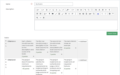 Moodle Rubric Importer from Chrome web store to be run with OffiDocs Chromium online Moodle Rubric Importer from Chrome web store to be run with OffiDocs Chromium online